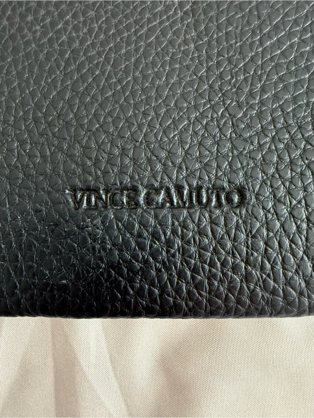 Vince Camuto Black Tote with Gray Center Stripe - Laptop Bag